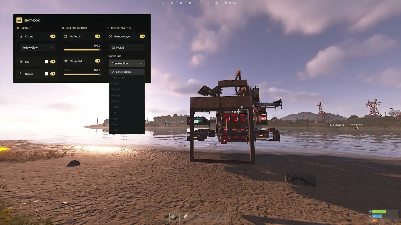 Screenshot 13 do cheat Rust Enot Hook
